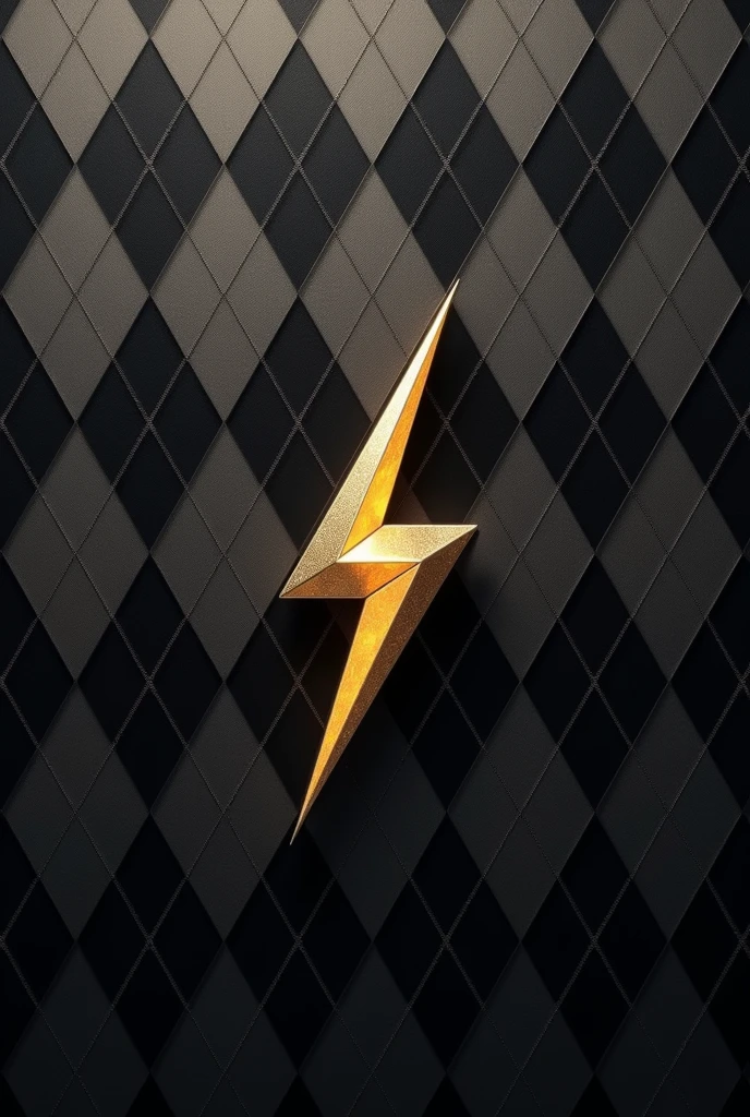 Black and gray metal argyle luxury minimalist baroque small repetitive pattern background and normal front lightning photo