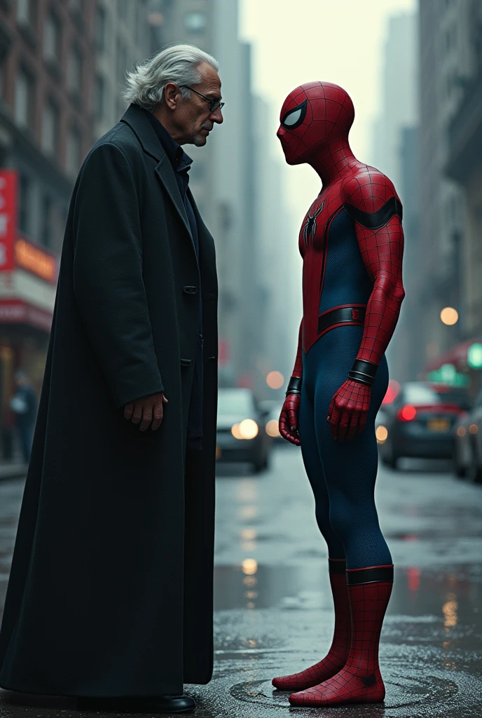 A genius scaring Spider-Man