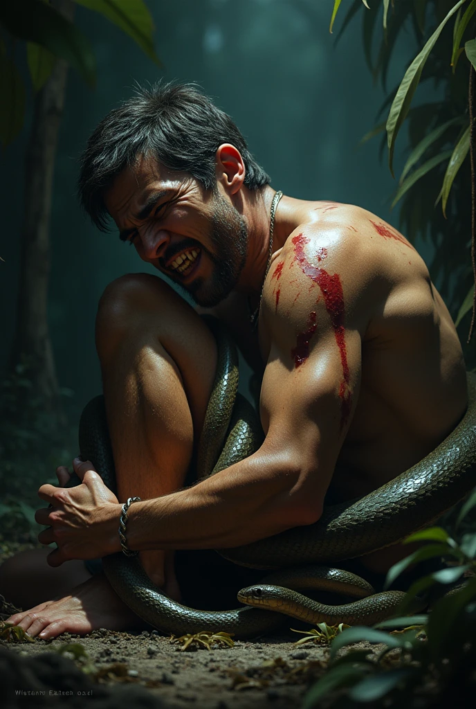Snake bite the man and death 