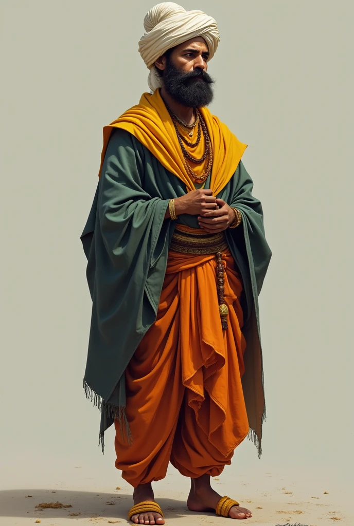Hindu or muslim , muslim cap hindu had or hindu maflar muslim body, maflar collar yello