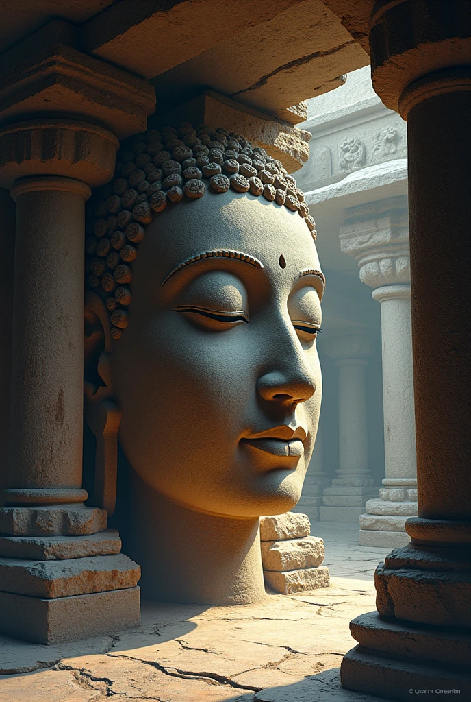 Make a eye catcher thumbnail for my youtube video topic Hidden secrets of Ajanta and Ellora
