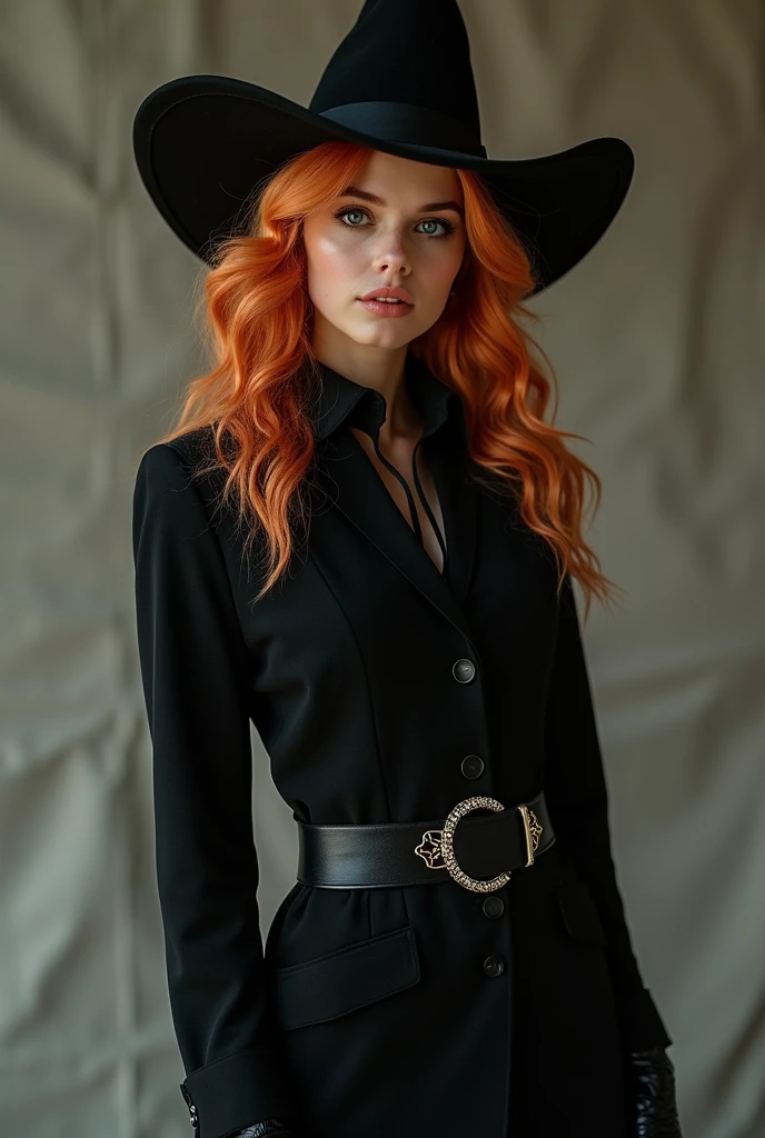 Foxgirl witch in black suit