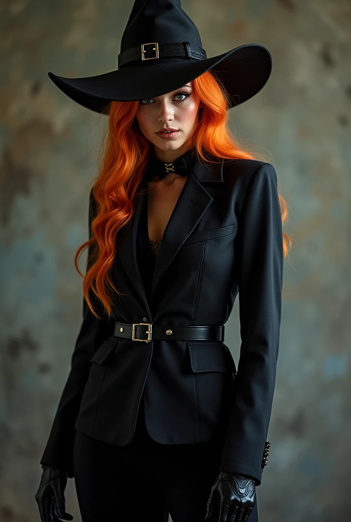 Foxgirl witch in black suit