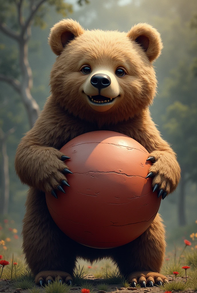 A bear with big balls