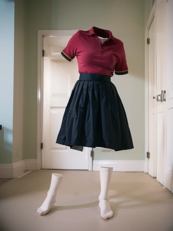 You can even see the feet, (Arch your back), Be patient with peeing, mini skirt, (From below), uniform, (can not see, No humans, Headless, Faceless:1.5), Cute big tits, (8k, RAW Photos, Highest quality, masterpiece:1.2), (Realistic, photo-Realistic:1.37), Photon Mapping, Radio City, ((Hasselblad Photography)), Physically Based Rendering, whole body, socks