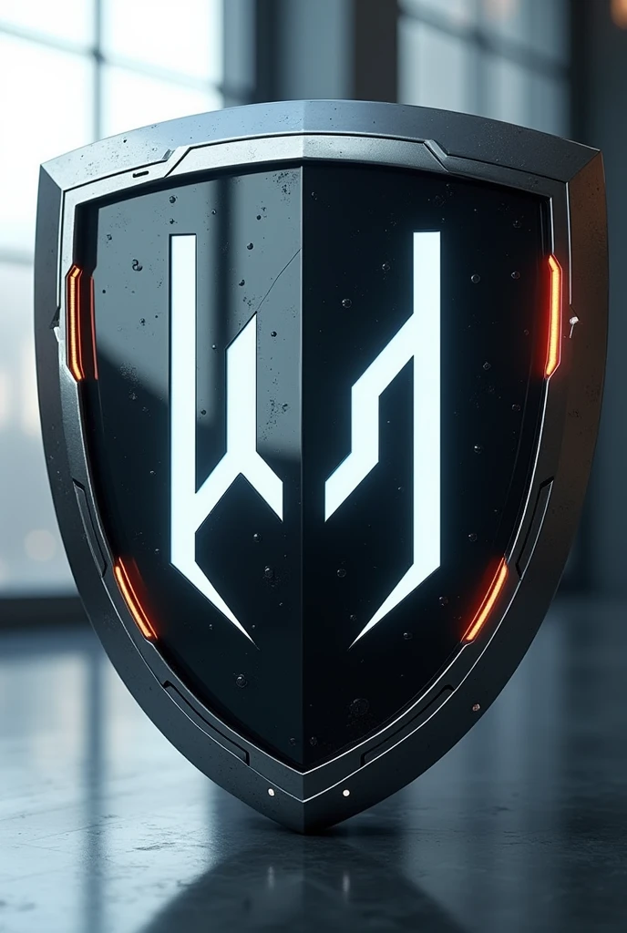 Make leter w and m in futuristic modern shield
