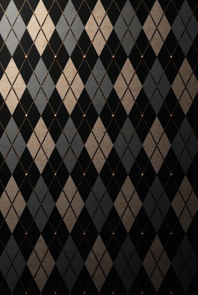 High quality Black and gray metal argyle luxury minimalist baroque small repetitive pattern background and normal front lightning photo