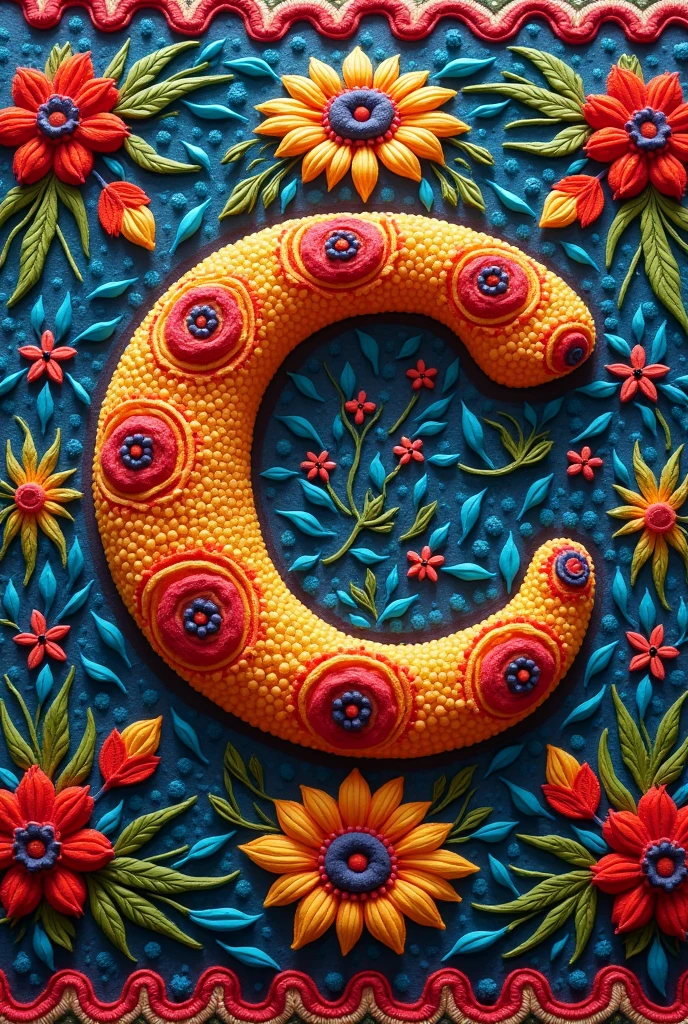 Miyuki loom pattern, Spain and Venezuela, letter C