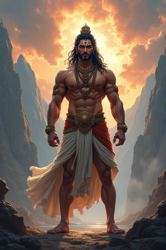 Bhagwan parshuram holding x full body charecter 