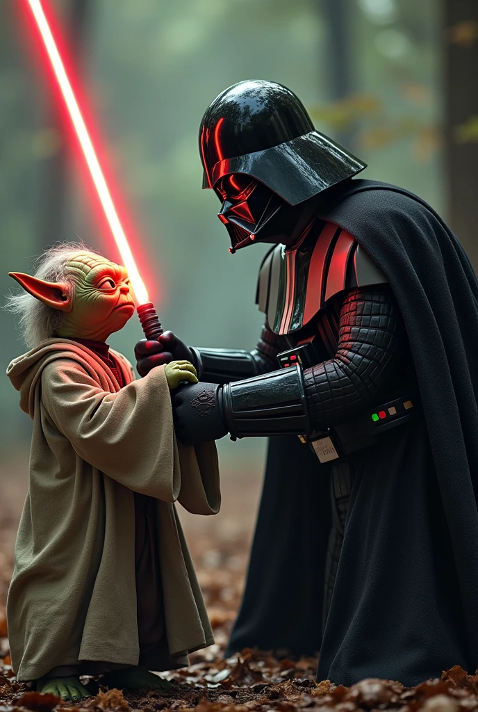 Fight Master Yoda against Darth Vader