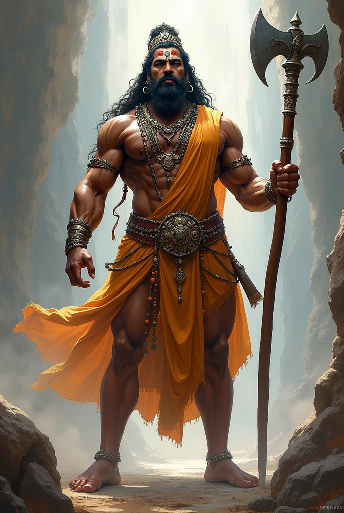 Bhagwan parshuram holding x full body charecter