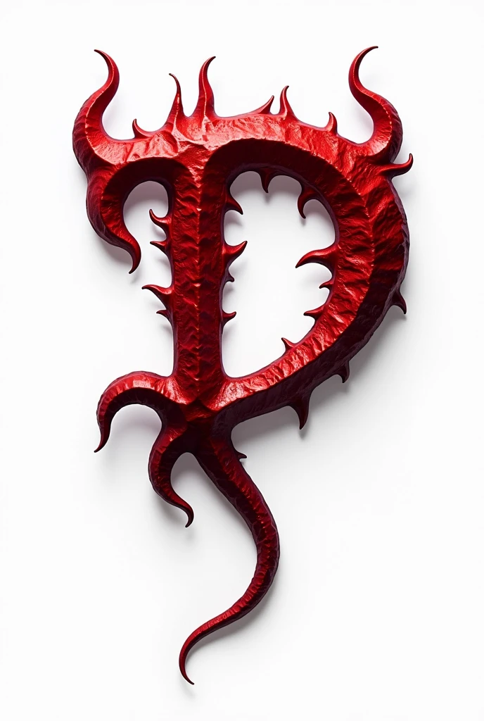 (logo design) sexy evil logo, a sexual striking red letter D, adorned with sharp, menacing demon horns, and a sinuous tail extending from the base, dynamic and bold, emphasizing a dark theme, glossy finish, high-resolution, creating an impression of sexuality and power. White background.