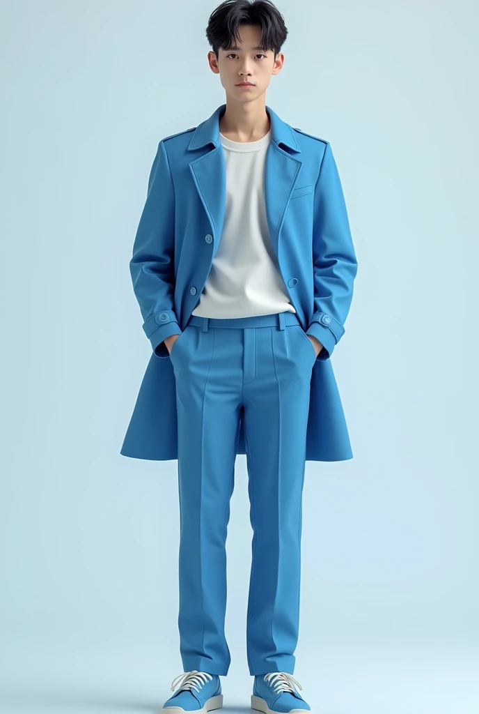 Ek ladka sky blue coat pant me ho