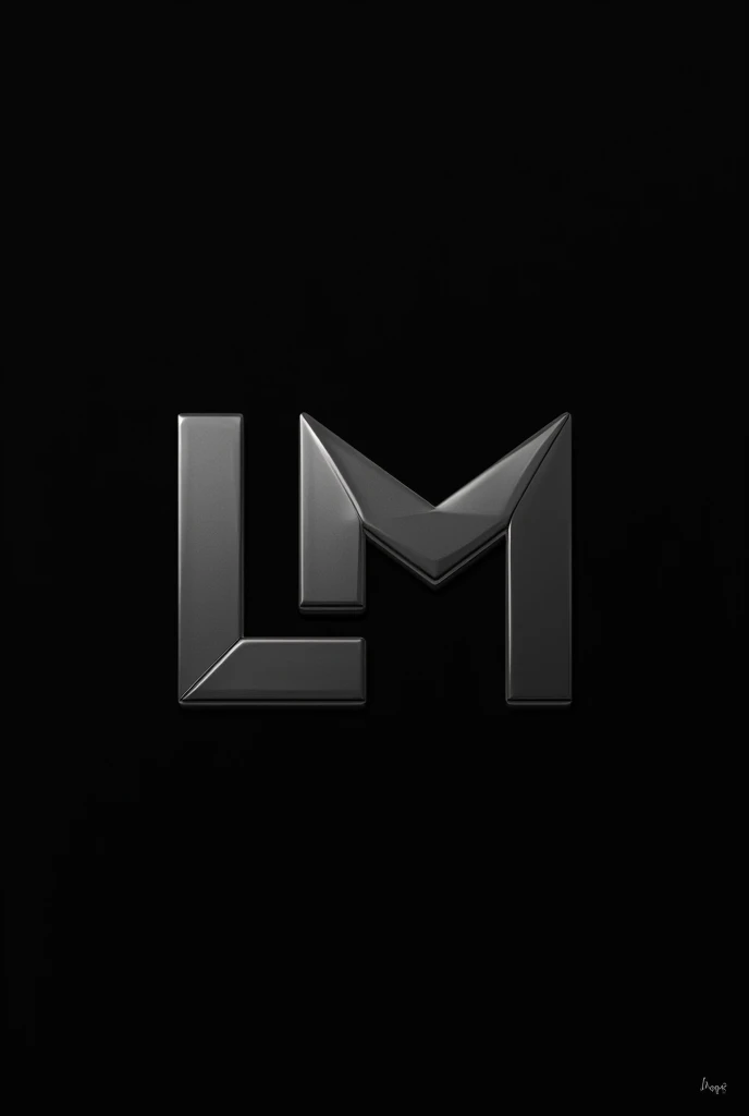 Create a logo with a black background with the letters L and M and make it more modern
