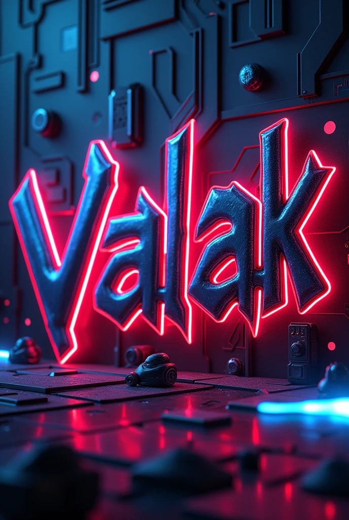 Cool letters written : Valak . With a very fun gaming background