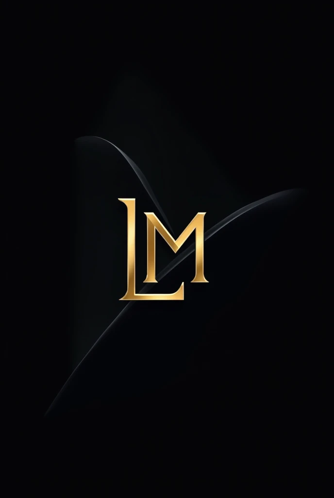 Make a logo with a black background with the letters L and M and make it more modern and give it a money or millionaire look.