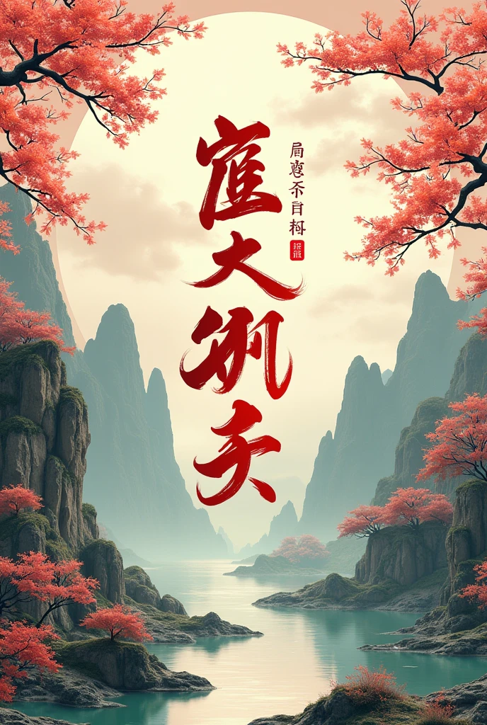 Wang Michael text for walpaper with awesome design in chinese style