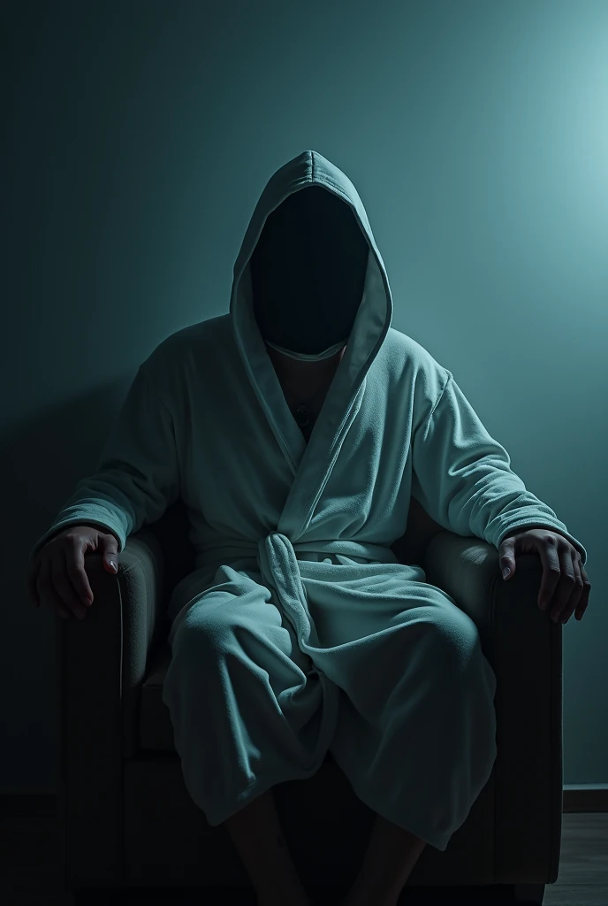 Close-up of a 1 person, masterpiece, Mirror Head,sofa, gentleman, Robe, Advanced Details, Nice, 4K, Close-up of a break, No humans, Cinematic, dramatic,Contrast, , night,fog, wallpaper, Mysterious, Digital Art