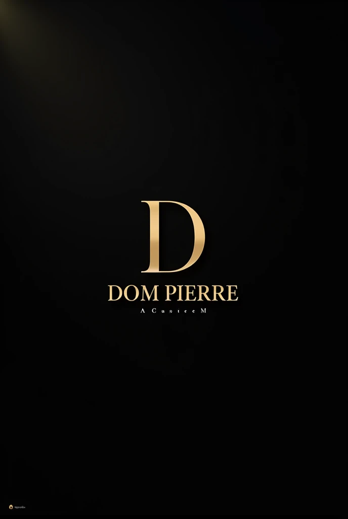 A black and gold logo for a men&#39;s store called Dom Pierre 
