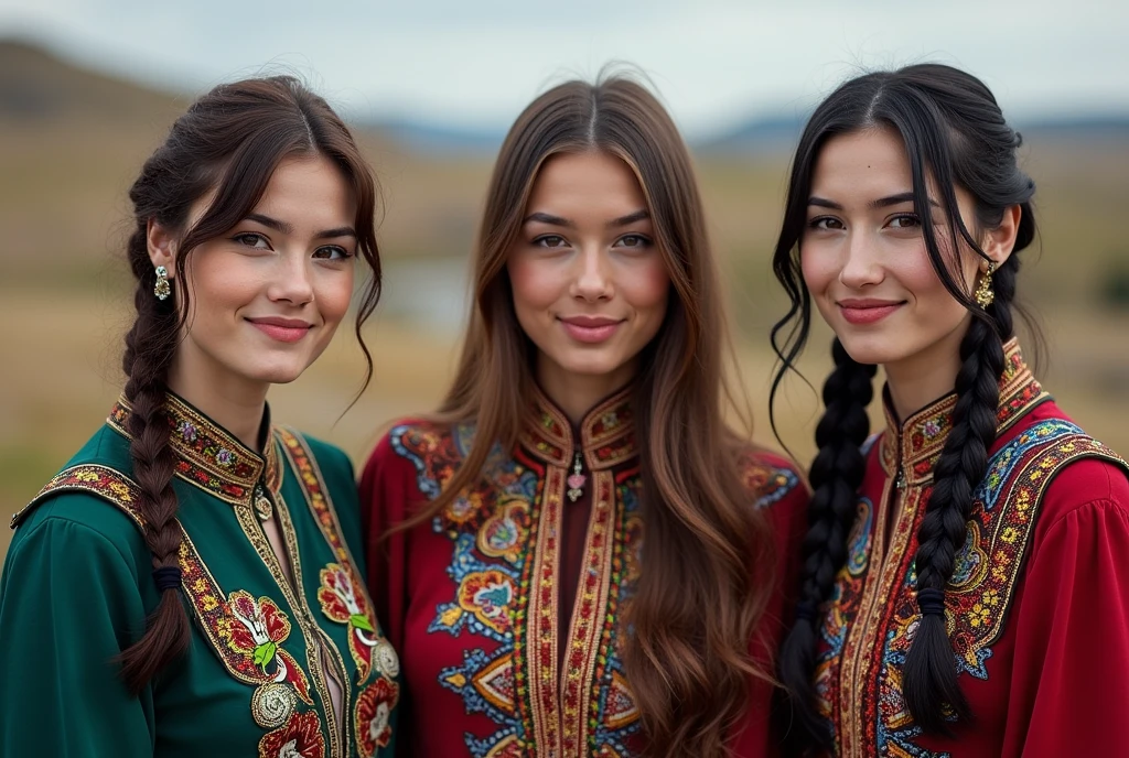 three bashkir women in ufa