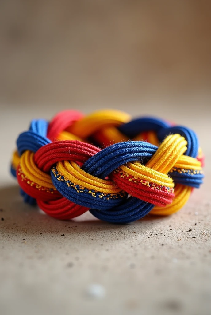 bracelet, flags of Spain and Venezuela, knot weave ,letter C