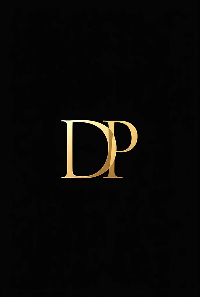 A black and gold logo for a men&#39;s store called Dom Pierre, add overlapping letter change the font of the letter something that conveys elegance 

