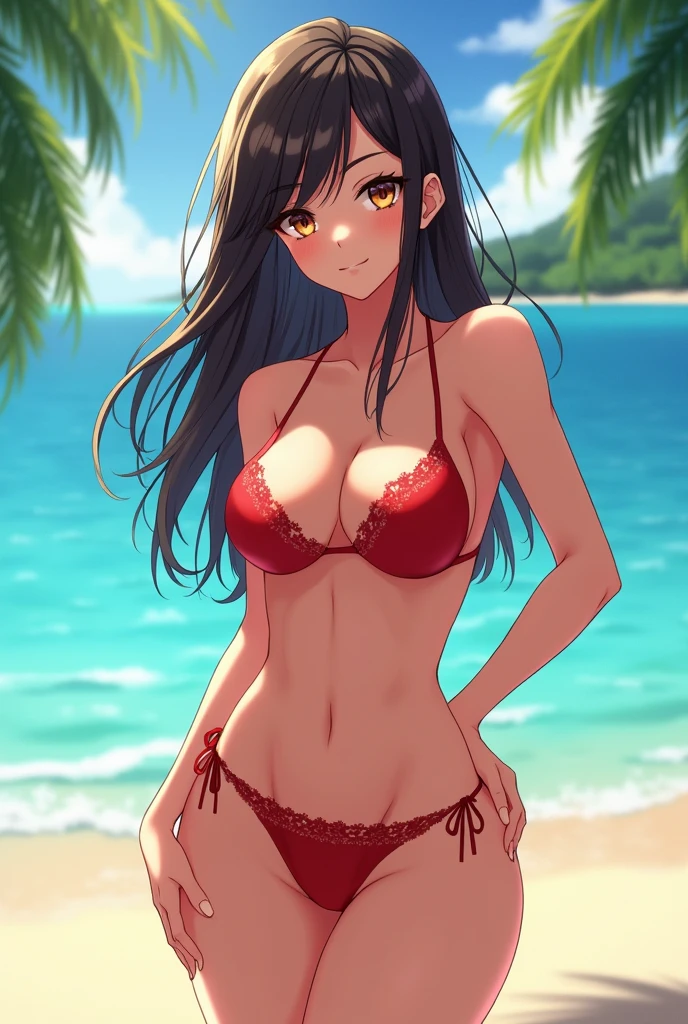 Sexy anime girl in bikini 