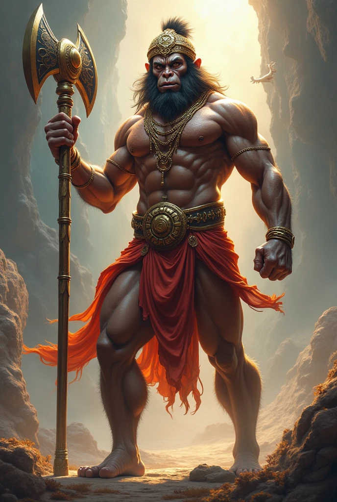 Waanar Bhagwan hanuman holding gada full body charecter
