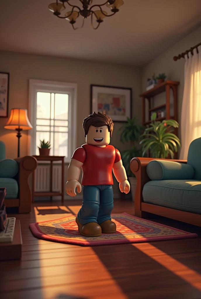 create an image for roblox game about some people in a house