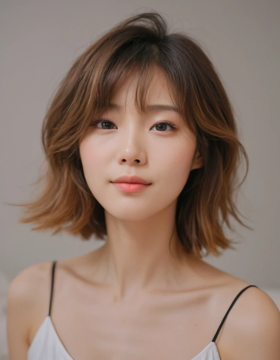 ((Highest quality、8K、masterpiece:1.3))、focus:1.2、(wide angle), instagram photo, Beautiful woman perfect body:1.4、fit body、((Bob Hale、Straight hair:1.2))、(to be born, Highest quality, masterpiece:1.5), (Realistic, Intricate details:1.2) 、sleepy face, ((sleepy)), Beautiful Face, dark brown eyes, medium long hair, messy natural hair, ((small breast}), Bright skin, Kodak film fine grain, High Contrast, back lighting ,Moist Body:1.5、detailed eyes、[Brown Hair]、messy hair, just wake up, on bed, messy bed, sleep wear, dress, ((reading book)) [look at the book], cozy, bed room in apartment, morning, warm sunshine, back lighting