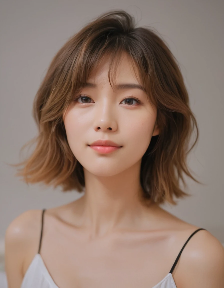 ((Highest quality、8K、masterpiece:1.3))、focus:1.2、(wide angle), instagram photo, Beautiful woman perfect body:1.4、fit body、((Bob Hale、Straight hair:1.2))、(to be born, Highest quality, masterpiece:1.5), (Realistic, Intricate details:1.2) 、sleepy face, ((sleepy)), Beautiful Face, dark brown eyes, medium long hair, messy natural hair, ((small breast}), Bright skin, Kodak film fine grain, High Contrast, back lighting ,Moist Body:1.5、detailed eyes、[Brown Hair]、messy hair, just wake up, on bed, messy bed, sleep wear, dress, ((reading book)) [look at the book], cozy, bed room in apartment, morning, warm sunshine, back lighting