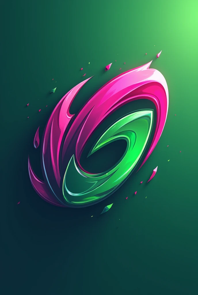 original fuchsia green twitch logo for gamer