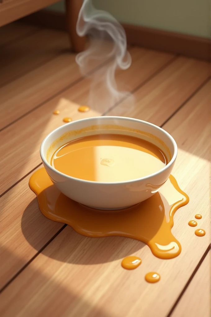 Cashew broth on the floor