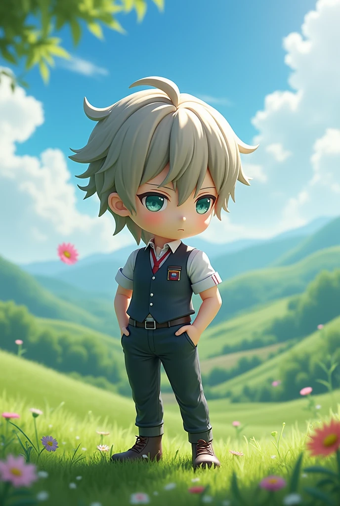(photorealism:1.2), nendoroid, Sunday, Honkai Star Rail, man, anime figure.