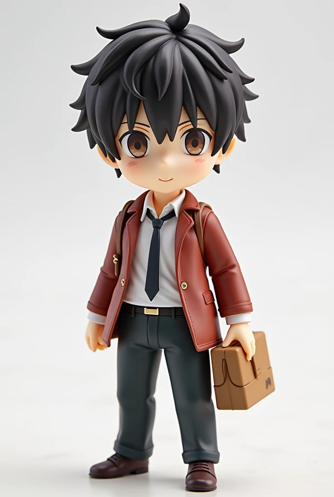 (photorealism:1.2), nendoroid, Sunday, Honkai Star Rail, man, anime figure, without background, collection figure