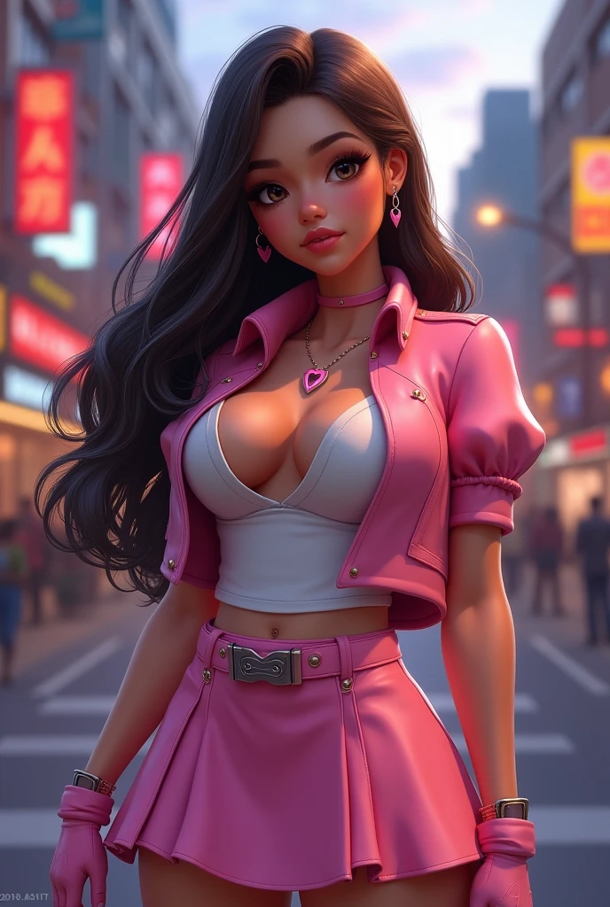 (fiche de conception de personnage, same character, Devant, Side, de la), ((Extremely detailed illustration)), High resolution, des mains parfaites à cinq doigts, visage parfait . Deux filles de 25 ans,Soeurs jumelles, avec de gros seins et des mamelons qui pointent, vêtu d'une combinaison rose en latex (spandex) style hentaï ouverte aux parties intime, the scene shows her caressing her breasts, back bent facing the audience, angle de vue multiples, seductive and explicit, corps voluptueux et musclé, legs spread, plaisir intense écrit sur son visage, eyes rolled upwards. NSFW❤️💕💖💋