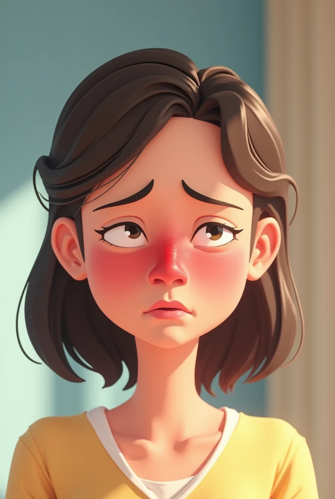 Woman with a sore nose Animated