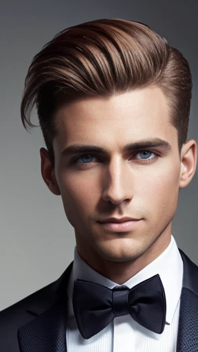 Photo with color A handsome Abramowicz man stylish hair focus on the face.
