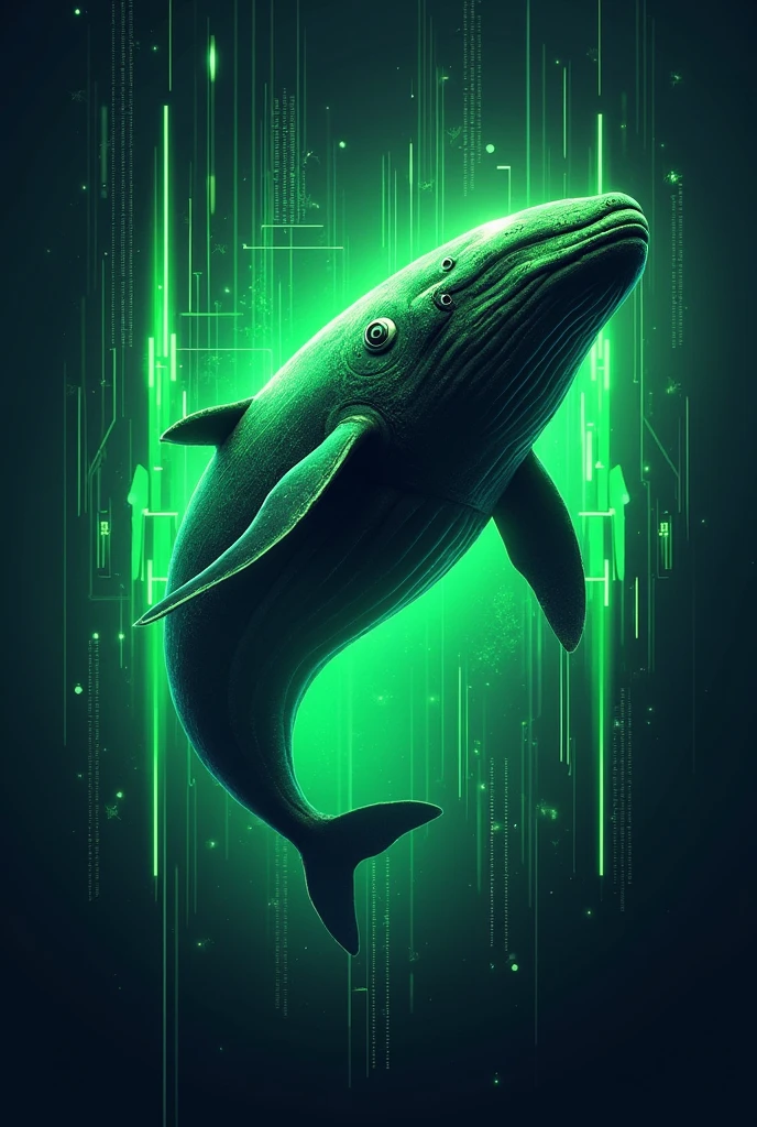 green gamer sperm whale for twitch logo