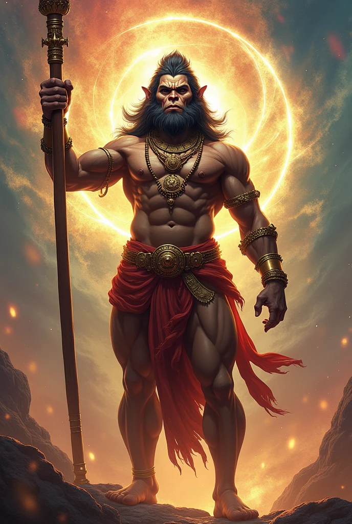 Waanar Bhagwan hanuman holding gada full body