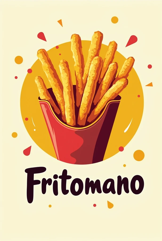 Create a logo for a fast food and fried food company called fritomano 