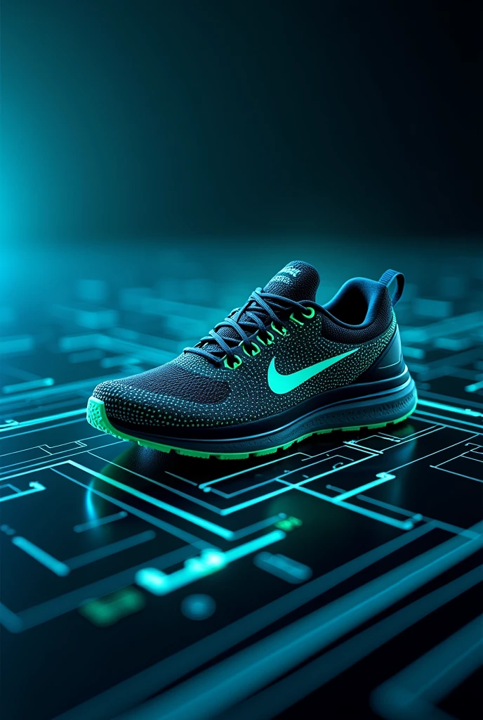 "Design a visually striking image for an online store named 'SuperAchados.' The image should embody themes of modernity and technology, with a focus on sleek, futuristic elements. Use a maximum of two bold, eye-catching colors, such as neon blue and electric green, to create a high-contrast effect. The layout should be clean and minimalist, with geometric shapes and digital-inspired patterns. Incorporate subtle tech icons or abstract circuitry to reinforce the theme. The overall look should be dynamic, innovative, and designed to capture attention instantly."