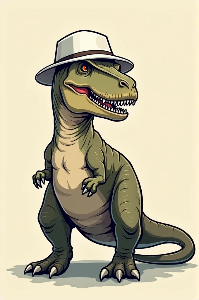 un t-rex animal con traje espacial, Linda imagen de estilo, fondo blanco, perfil, sticker, Fondo blanco limpio, vector profesional, High detail, T-shirt design, vibrante.
