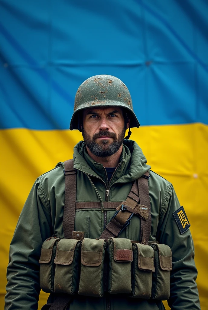 Generate an image for a youtube thumbnail and say Ukraine continues the war