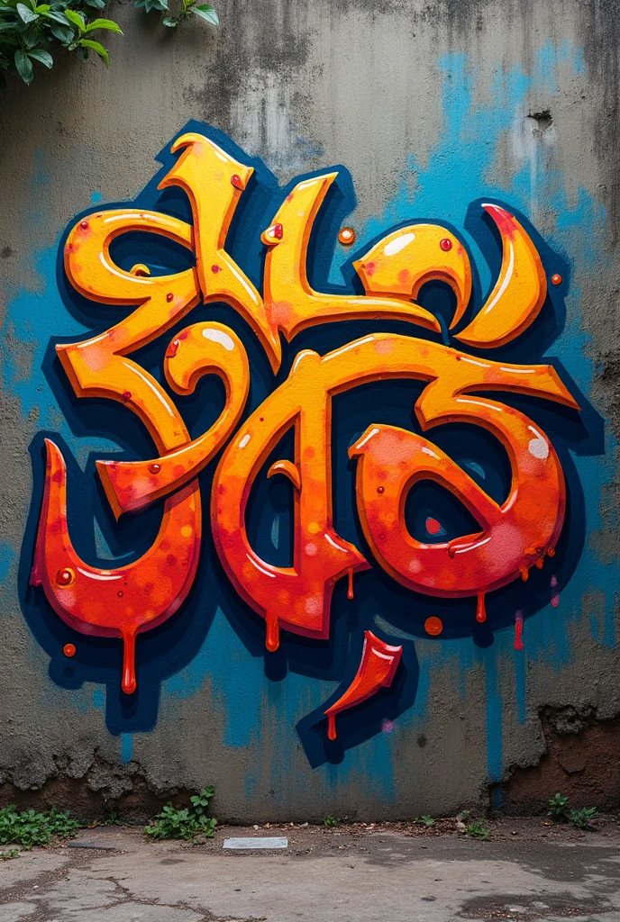 A Graffiti written in Bangla alphabet, 
