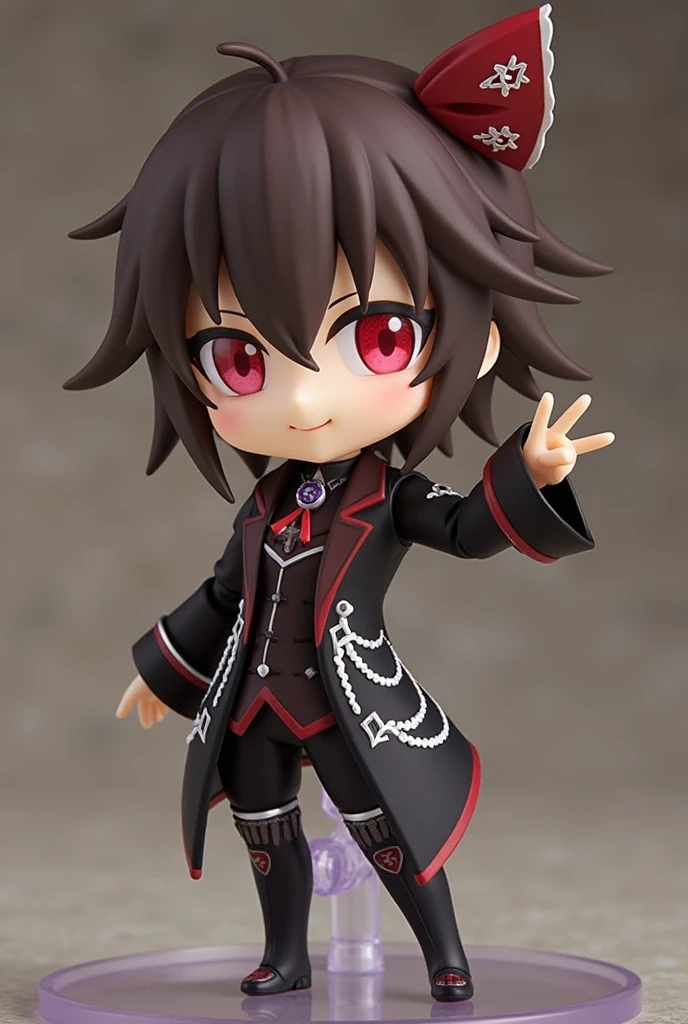 Nendoroid, anime figure(style), Genshin impact, Scaramouche, Without background