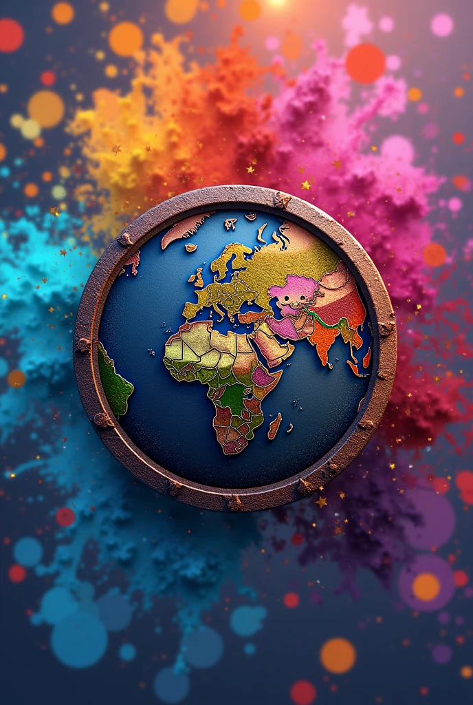 Foto World Color, a badge for a company, professional photographers and constant and beautiful art. Create a badge for FOTO WORLD COLOR