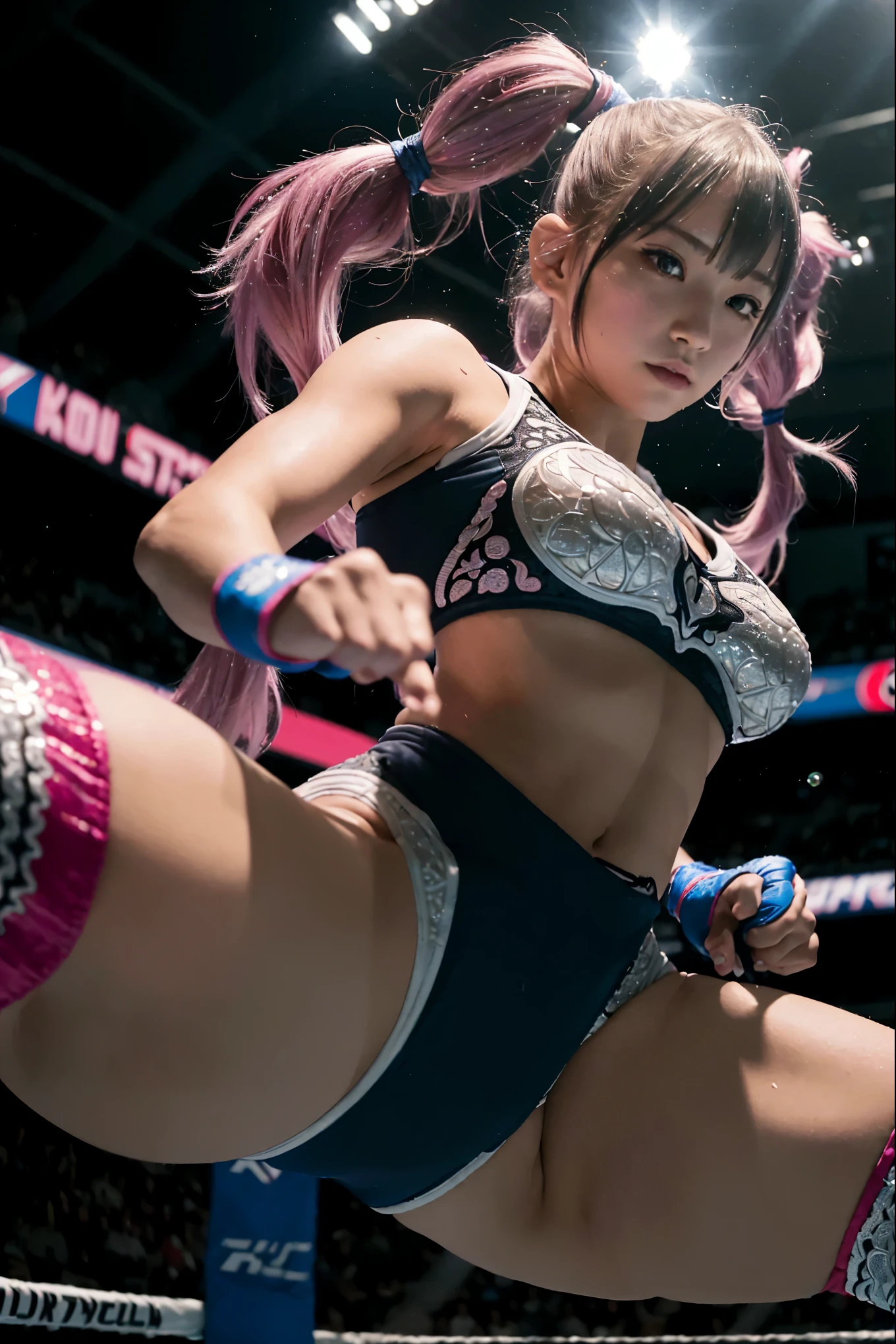 hightquality、masterpiece、Being tortured、Female professional wrestler'genitalia、Dripping body fluids