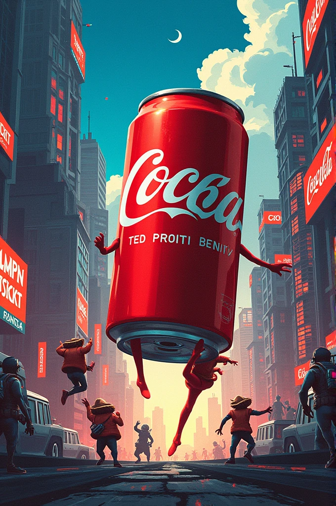Create comic book characters from a coke can