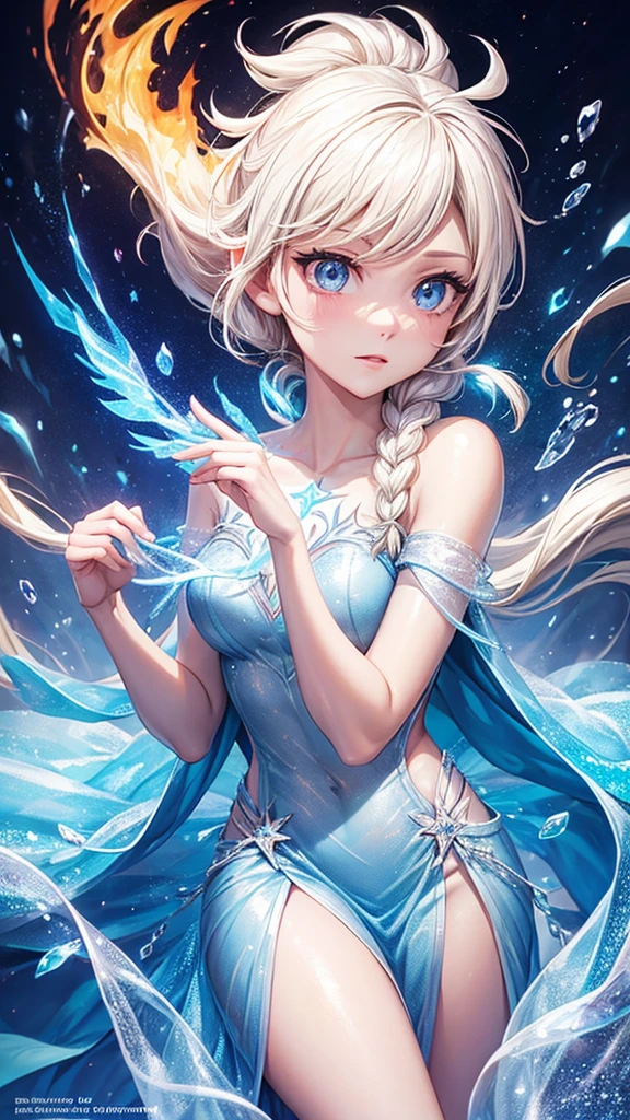 Flame version of Elsa from Frozen
